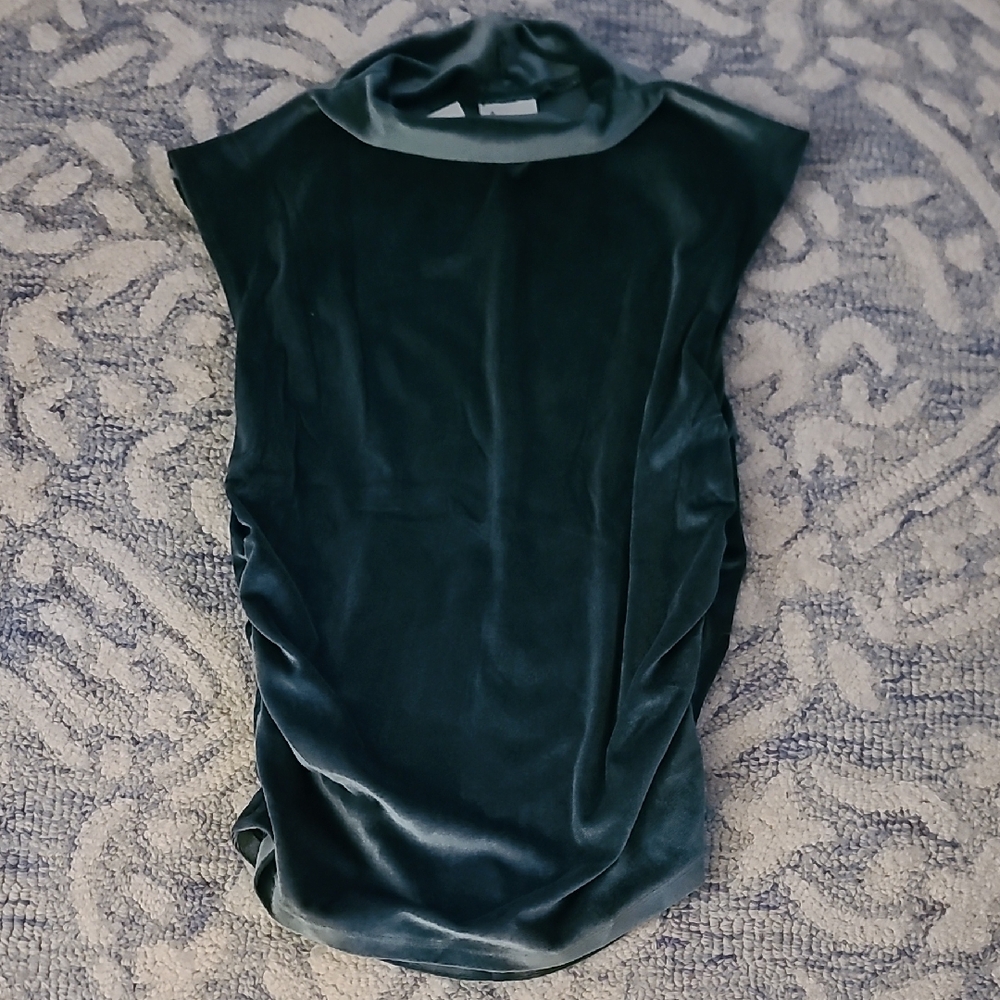 a new day Dark Green Velvet Blouse